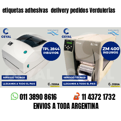 etiquetas adhesivas delivery pedidos Verdulerías