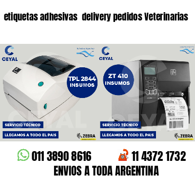 etiquetas adhesivas  delivery pedidos Veterinarias