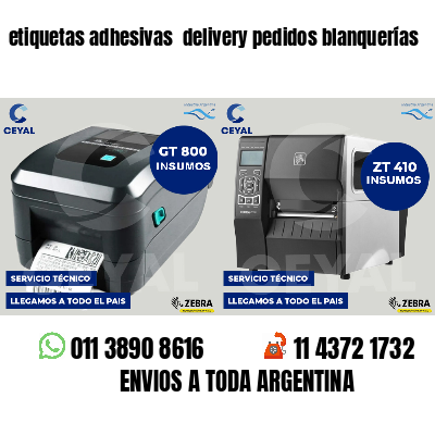 etiquetas adhesivas delivery pedidos blanquerías