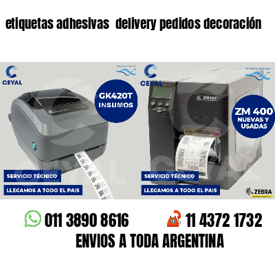 etiquetas adhesivas  delivery pedidos decoración