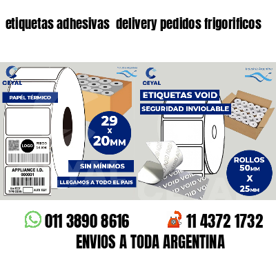 etiquetas adhesivas delivery pedidos frigorificos