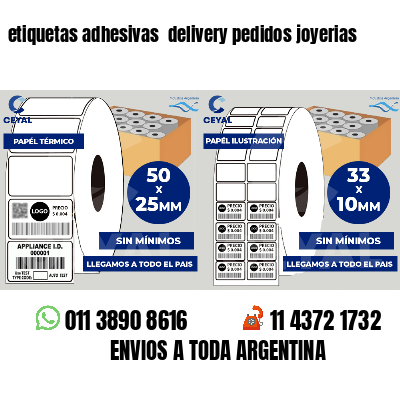 etiquetas adhesivas delivery pedidos joyerias