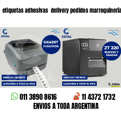 etiquetas adhesivas delivery pedidos marroquinería