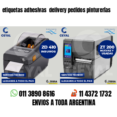 etiquetas adhesivas  delivery pedidos pinturerías