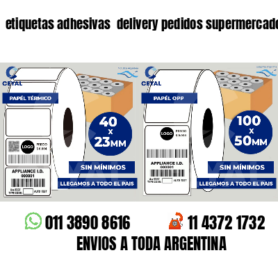 etiquetas adhesivas delivery pedidos supermercados