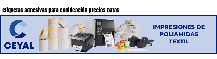 etiquetas adhesivas para codificación precios batas
