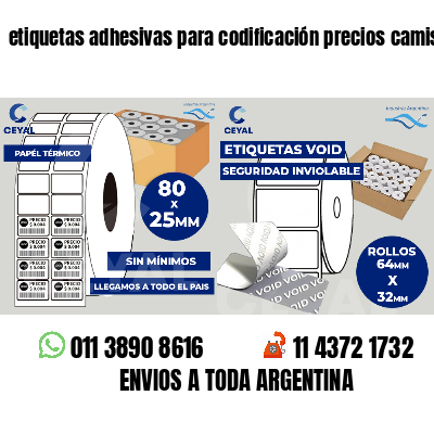etiquetas adhesivas para codificación precios camisas