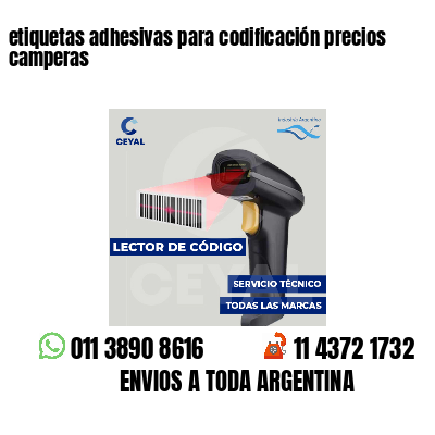 etiquetas adhesivas para codificación precios camperas