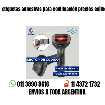 etiquetas adhesivas para codificación precios cojines