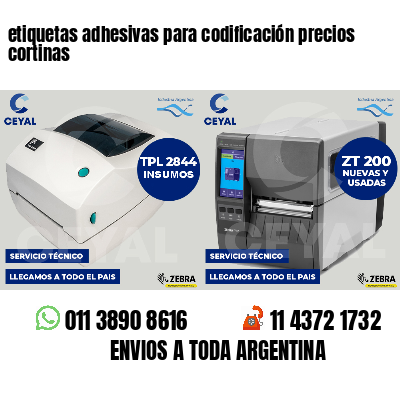 etiquetas adhesivas para codificación precios cortinas