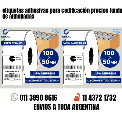 etiquetas adhesivas para codificación precios fundas de almohadas