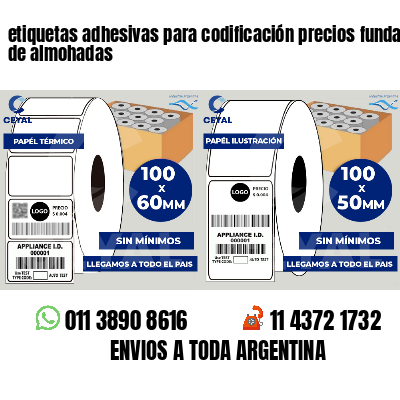 etiquetas adhesivas para codificación precios fundas de almohadas