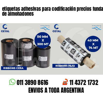 etiquetas adhesivas para codificación precios fundas de almohadones