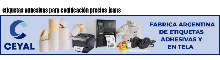 etiquetas adhesivas para codificación precios jeans