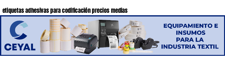 etiquetas adhesivas para codificación precios medias