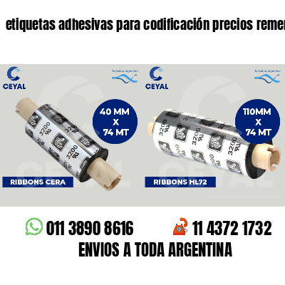 etiquetas adhesivas para codificación precios remeras