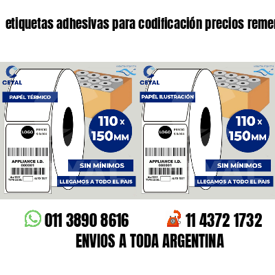 etiquetas adhesivas para codificación precios remeras