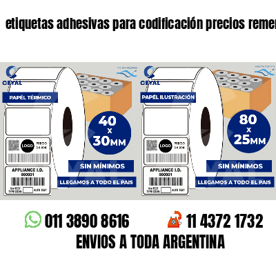 etiquetas adhesivas para codificación precios remeras