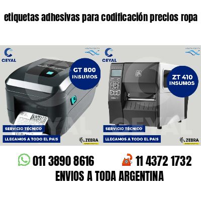 etiquetas adhesivas para codificación precios ropa