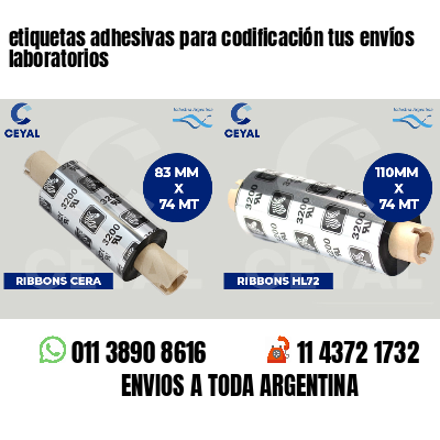 etiquetas adhesivas para codificación tus envíos laboratorios