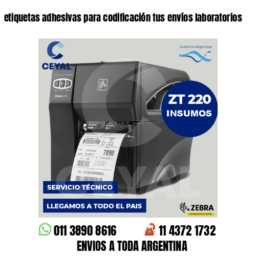 etiquetas adhesivas para codificación tus envíos laboratorios
