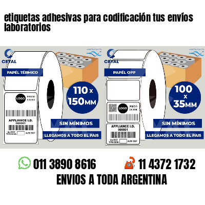 etiquetas adhesivas para codificación tus envíos laboratorios