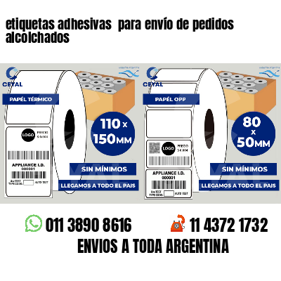 etiquetas adhesivas  para envío de pedidos alcolchados