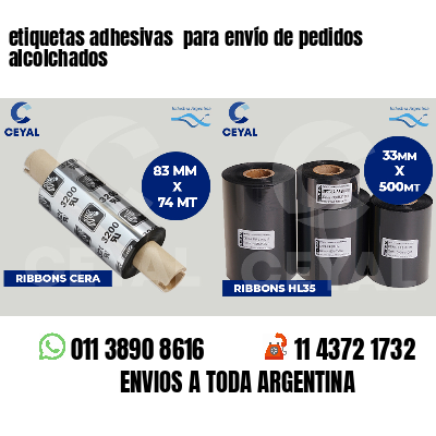 etiquetas adhesivas  para envío de pedidos alcolchados