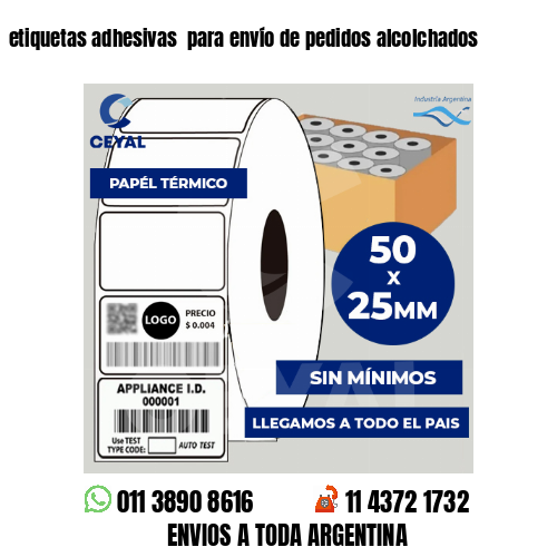 etiquetas adhesivas  para envío de pedidos alcolchados