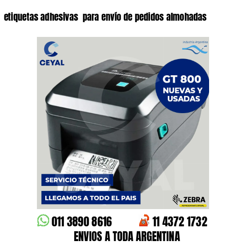 etiquetas adhesivas  para envío de pedidos almohadas