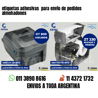 etiquetas adhesivas  para envío de pedidos almohadones