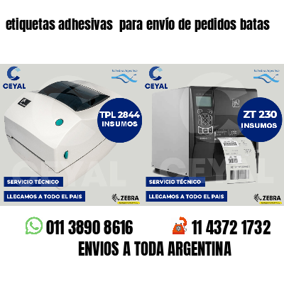etiquetas adhesivas  para envío de pedidos batas