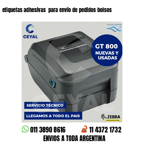 etiquetas adhesivas  para envío de pedidos bolsos