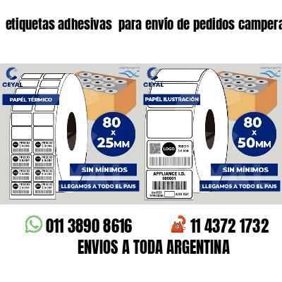 etiquetas adhesivas  para envío de pedidos camperas