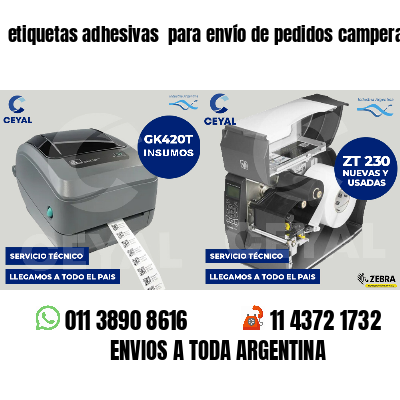etiquetas adhesivas  para envío de pedidos camperas