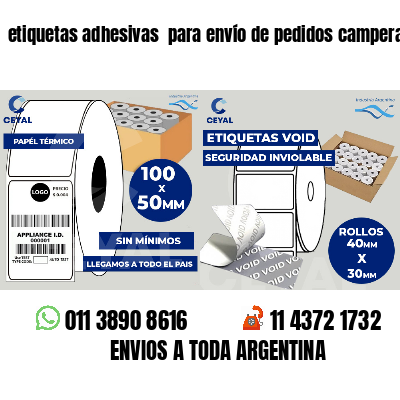 etiquetas adhesivas  para envío de pedidos camperas