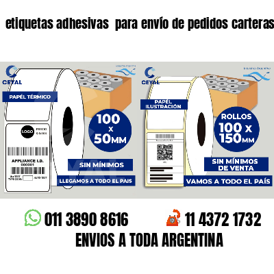 etiquetas adhesivas  para envío de pedidos carteras
