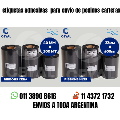 etiquetas adhesivas  para envío de pedidos carteras