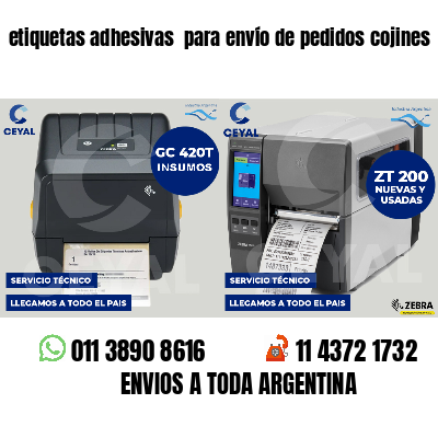 etiquetas adhesivas para envío de pedidos cojines