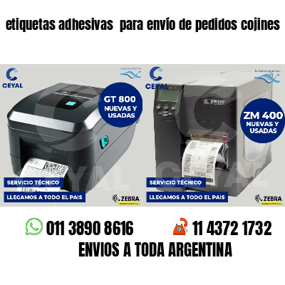 etiquetas adhesivas  para envío de pedidos cojines