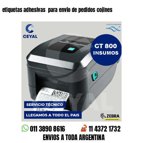 etiquetas adhesivas  para envío de pedidos cojines