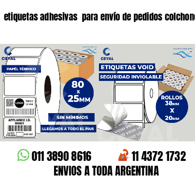 etiquetas adhesivas  para envío de pedidos colchones