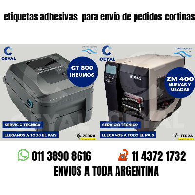 etiquetas adhesivas  para envío de pedidos cortinas