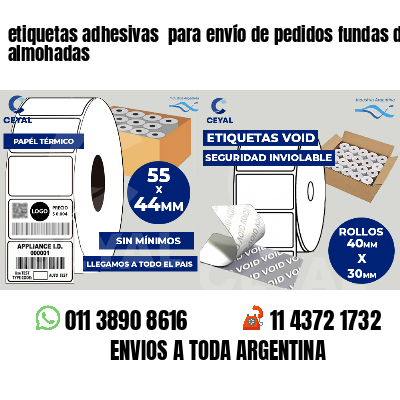 etiquetas adhesivas  para envío de pedidos fundas de almohadas