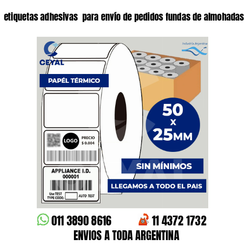 etiquetas adhesivas  para envío de pedidos fundas de almohadas
