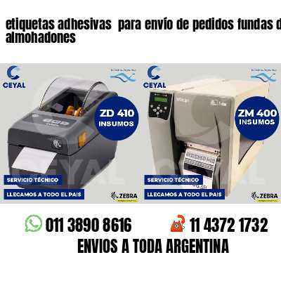 etiquetas adhesivas  para envío de pedidos fundas de almohadones