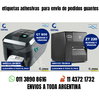 etiquetas adhesivas  para envío de pedidos guantes