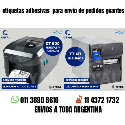 etiquetas adhesivas  para envío de pedidos guantes