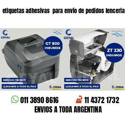 etiquetas adhesivas  para envío de pedidos lenceria