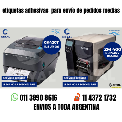 etiquetas adhesivas  para envío de pedidos medias